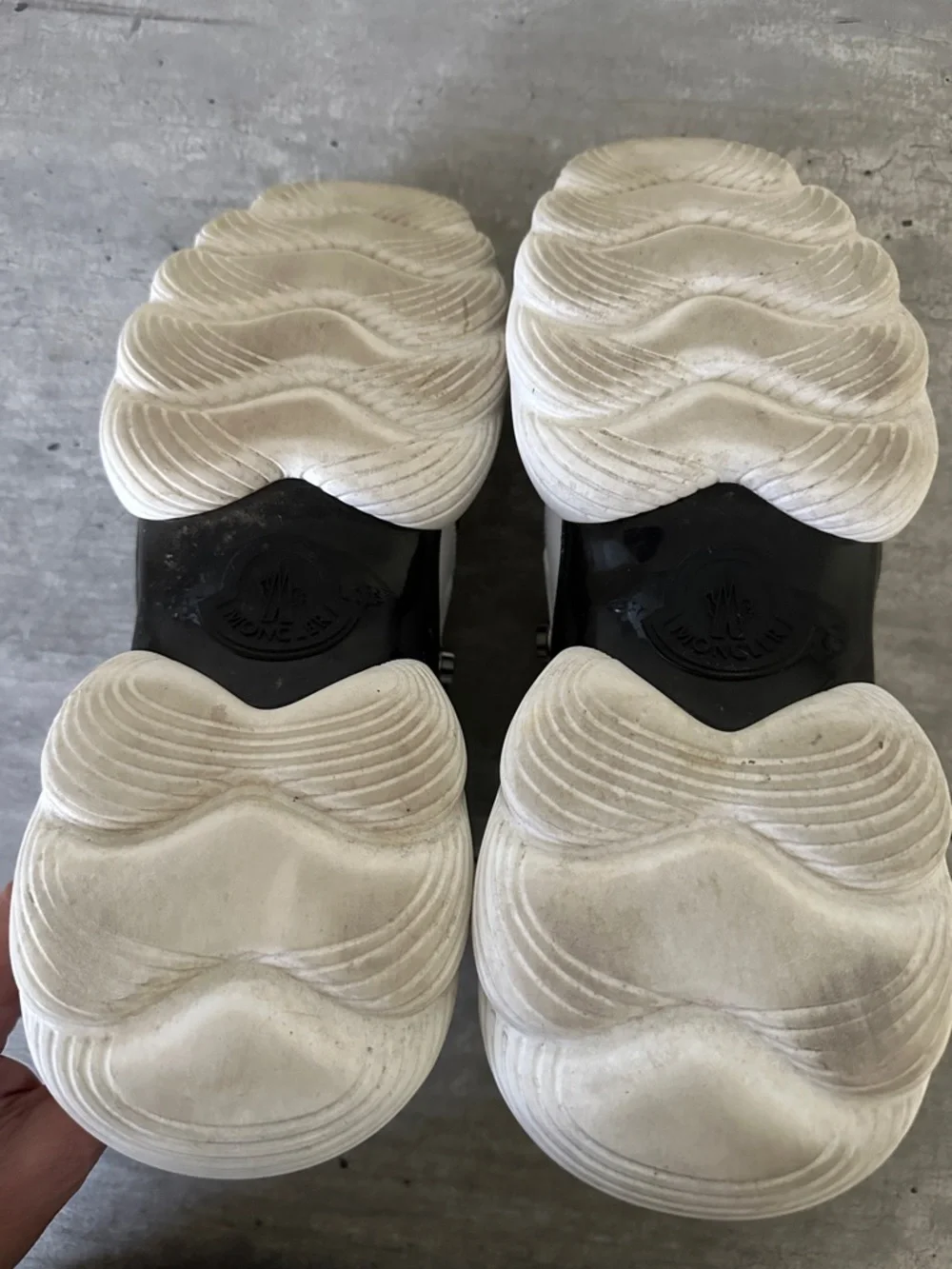 Moncler Black, Silver & White Thelma Sneakers Trainers Size 38 - Picture 9 of 10